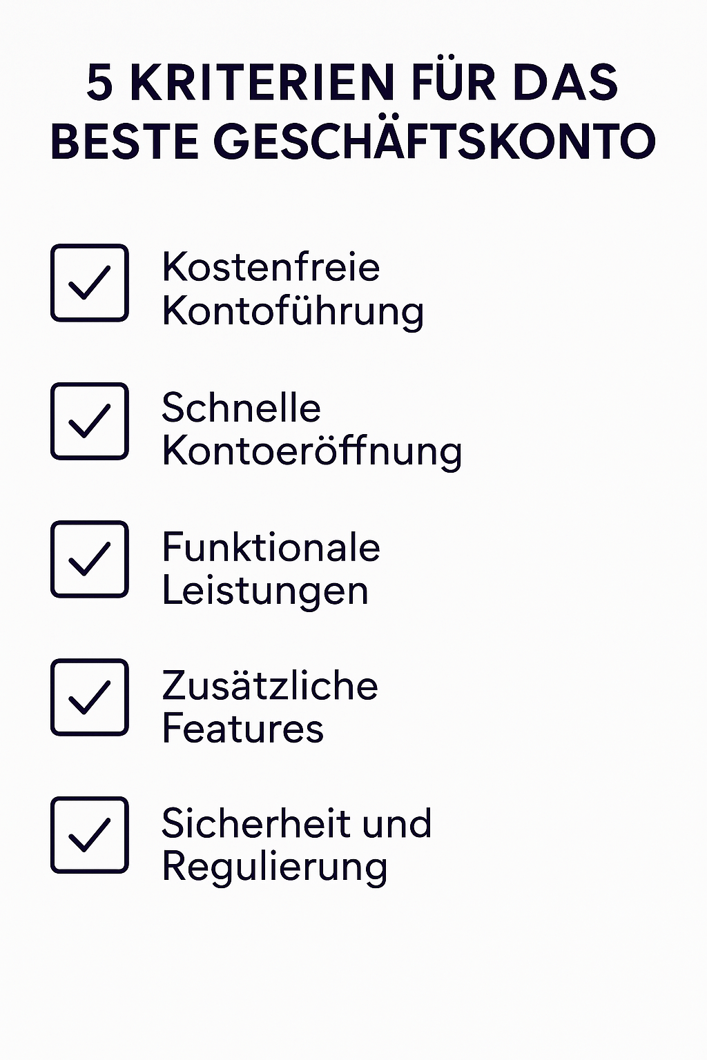 5 Kriterien für ein Geschäftskonto für Kleinunternehmer und Selbstständige